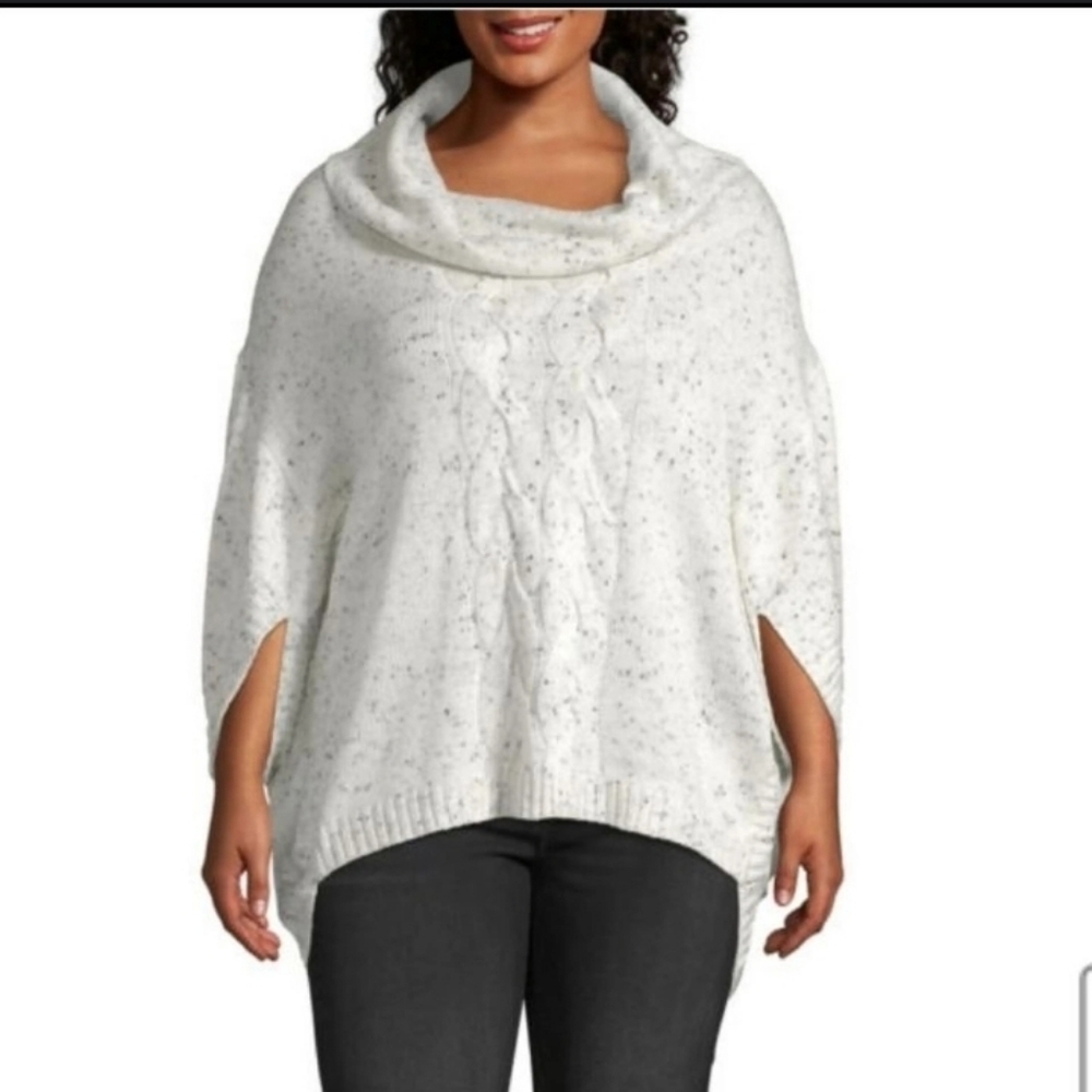 A.n.a Cowl Neck Poncho Sweater